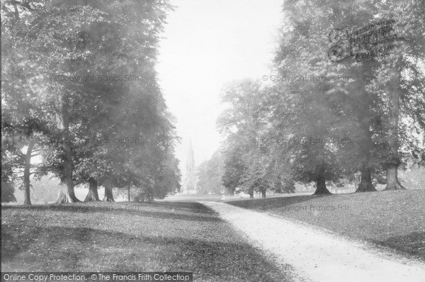 Photo of Fountains Abbey, Long Avenue And Church c.1885