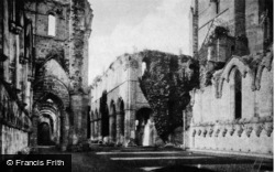 Nave And South Aisle c.1890, Fountains Abbey