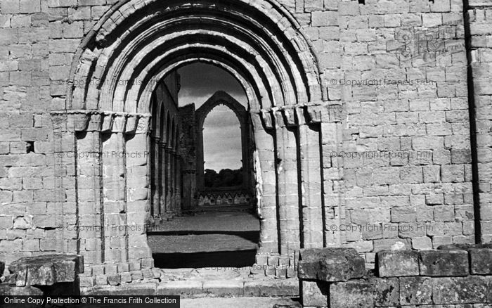 Photo of Fountains Abbey, Nave Through West Door 1952
