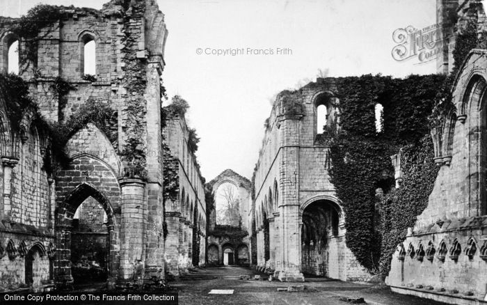 Photo of Fountains Abbey, Nave West c.1867