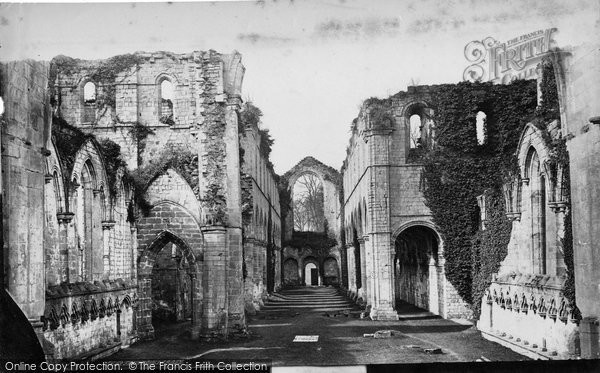 Photo of Fountains Abbey, Nave West c.1871
