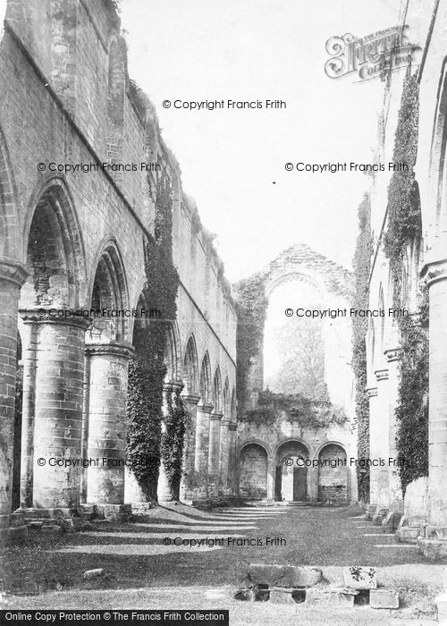 Photo of Fountains Abbey, Nave West c.1885