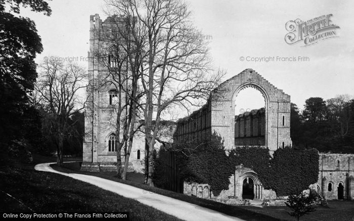 Photo of Fountains Abbey, North West 1895