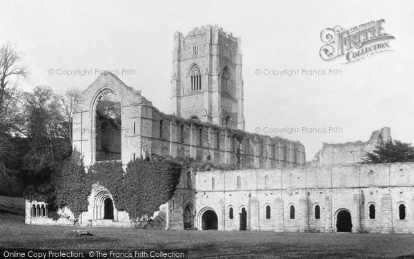 Photo of Fountains Abbey, South West 1895