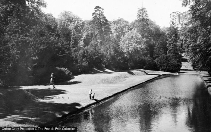 Photo of Fountains Abbey, The Abbey Grounds From The Rustic Bridge c.1955