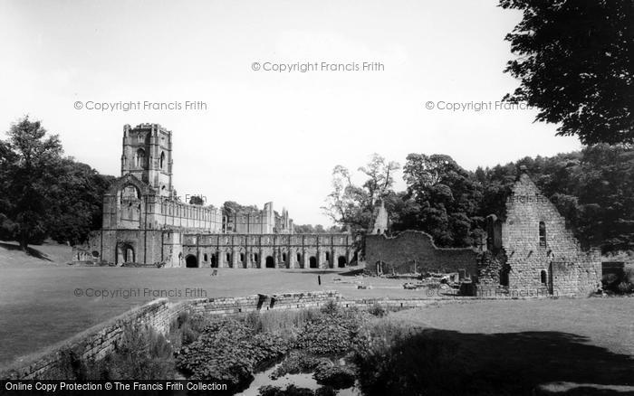 Photo of Fountains Abbey, The Abbey Ruins c.1955