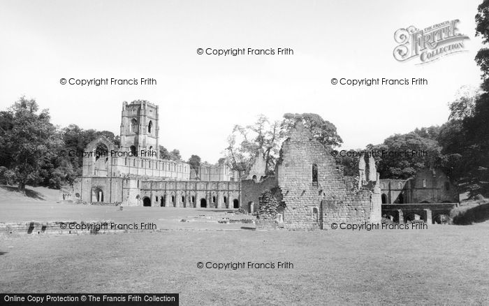 Photo of Fountains Abbey, The Abbey Ruins c.1955