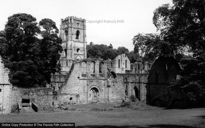 Photo of Fountains Abbey, The Abbey Ruins c.1955