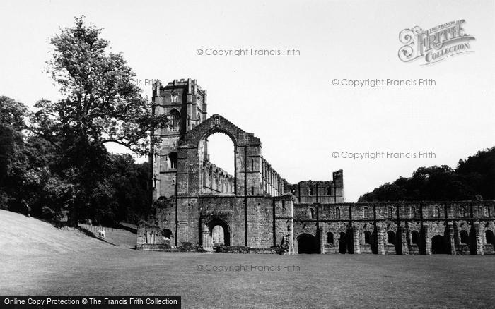 Photo of Fountains Abbey, The Abbey Ruins c.1955