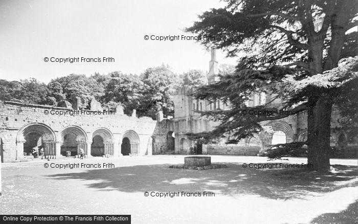 Photo of Fountains Abbey, The Cloisters c.1955