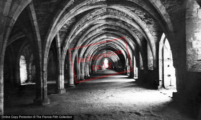 Photo of Fountains Abbey, The Cloisters c.1955
