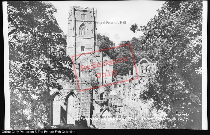 Photo of Fountains Abbey, View From South c.1955