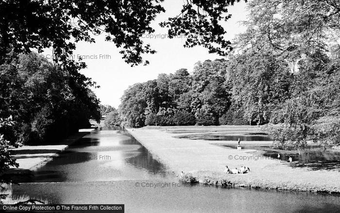 Photo of Fountains Abbey, Water Garden c.1956