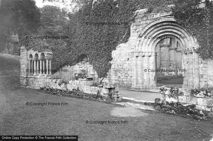 Photo of Fountains Abbey, West Door And Galilee Chapel 1914