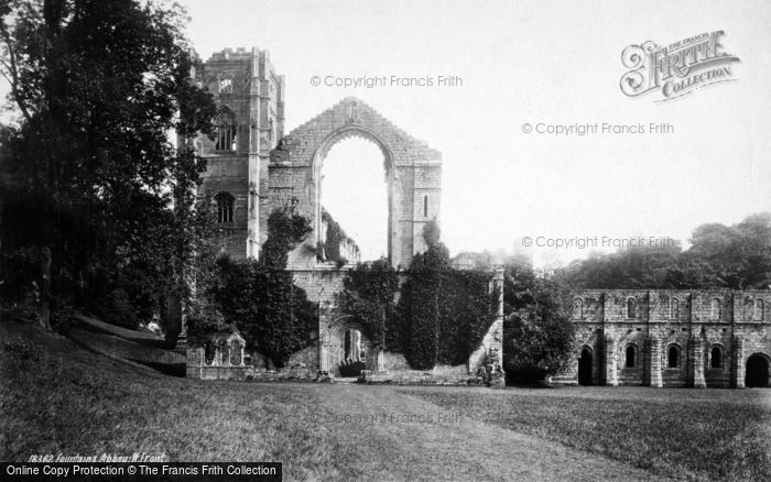 Photo of Fountains Abbey, West Front c.1885
