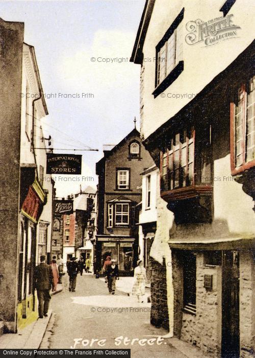 Photo of Fowey, Fore Street c.1955