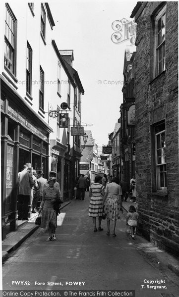 Photo of Fowey, Fore Street c.1960