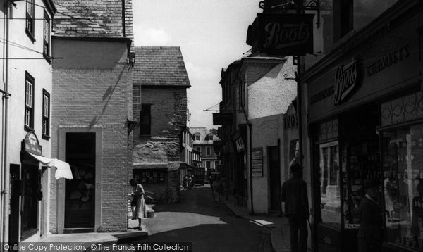 Photo of Fowey, Fore Street c.1960