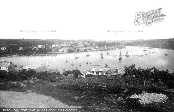Photo of Fowey, From Above Polruan 1892