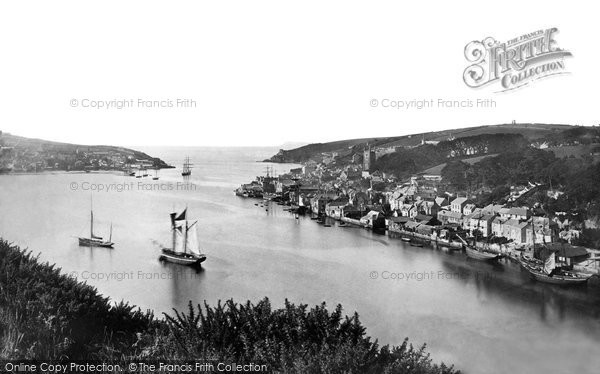 Photo of Fowey, From Bodenick c.1876