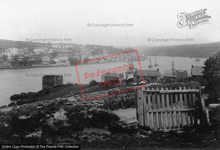 Photo of Fowey, From Polruan Battery 1892
