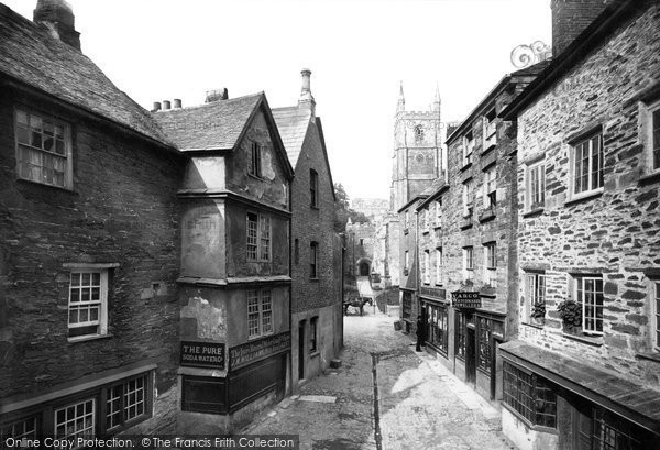 Photo of Fowey, Market Street 1888