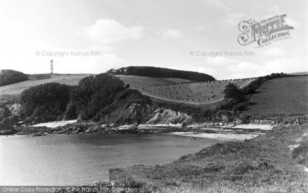 Photo of Fowey, Polridmouth Cove c.1955