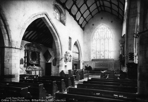 Photo of Fowey, The Church Interior 1888
