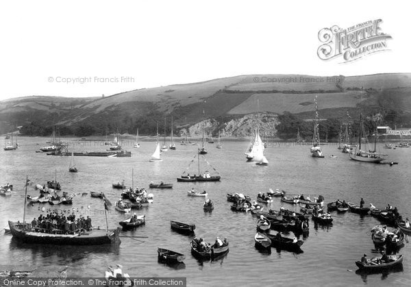 Photo of Fowey, The Harbour On Regatta Day 1901