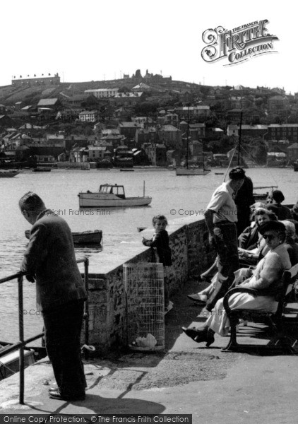 Photo of Fowey, Viewing The Harbour c.1955