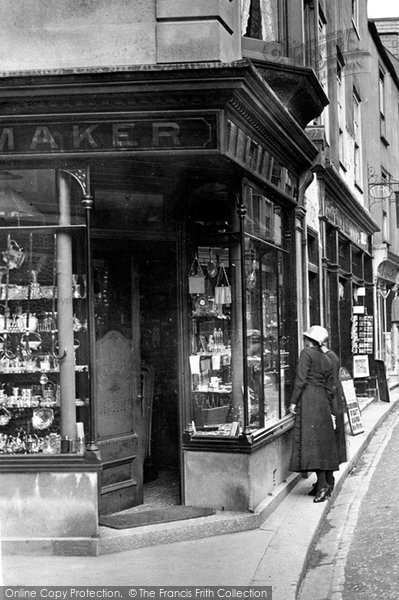 Photo of Fowey, Window Shopping 1920