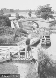 Father And Son, The Grand Union Canal c.1960, Foxton