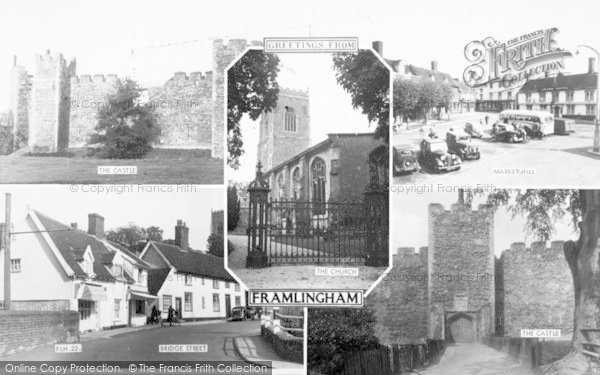 Photo of Framlingham, Composite c.1955