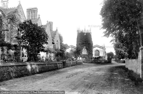 Photo of Frampton, Almshouses And St Mary's Church 1906