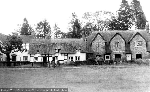 Photo of Frampton On Severn, Thatched Cottages c.1955