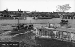 Fishing Boats Entering The Harbour c.1950, Fraserburgh