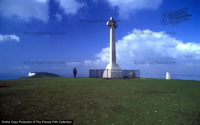 Photo of Freshwater Bay, Tennyson Down, The Cross c.1990