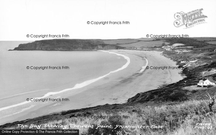 Photo of Freshwater East, The Bay And Trewent Point c.1950
