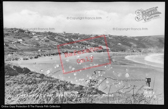 Photo of Freshwater East, The Beach c.1950