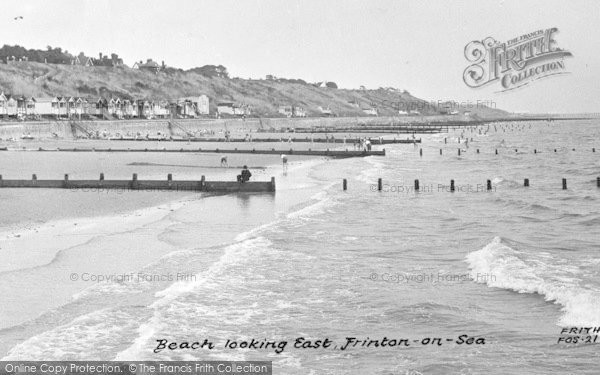 Photo of Frinton On Sea, Beach Looking East c.1955