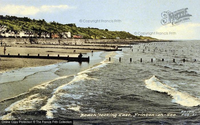 Photo of Frinton On Sea, Beach Looking East c.1955
