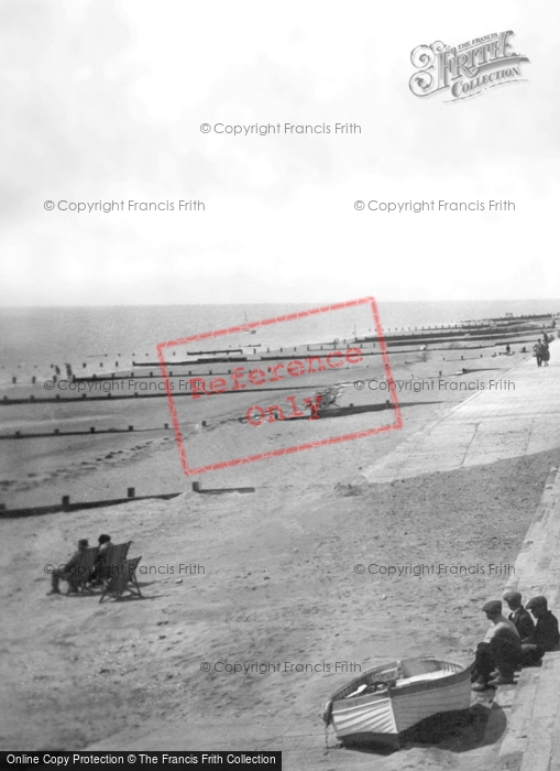 Photo of Frinton On Sea, Beach, Waiting For Tide 1921