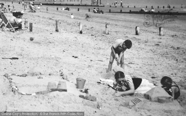 Photo of Frinton On Sea, Children Playing With Sand c.1955