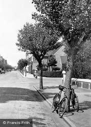 Frinton-on-Sea, Connaught Avenue, Bicycles By The Tree 1921, Frinton-on-Sea