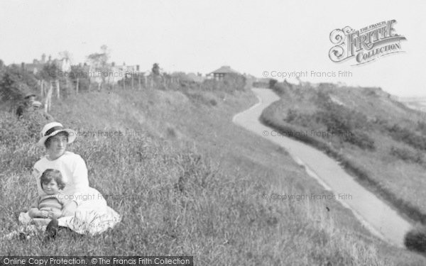Photo of Frinton On Sea, Mother And A Child On The Grass 1921