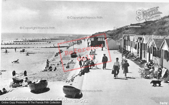 Photo of Frinton On Sea, The Beach And Promenade c.1950