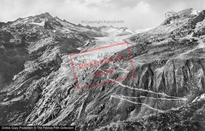 Photo of Furka, Rhone Glacier And Furka Route c.1935