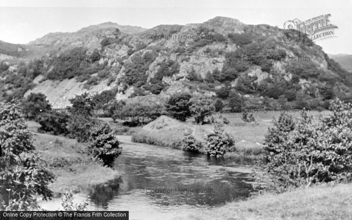 Photo of Garndolbenmaen, The River Dwyfor c.1955
