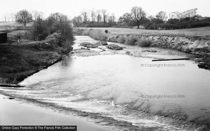 Photo of Garstang, The River And Weir From The Bridge c.1955