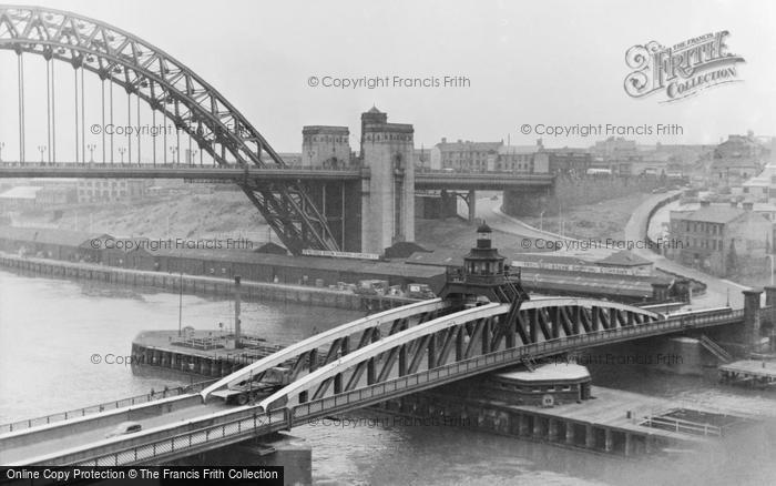 Photo of Gateshead, New Tyne And Swing Bridges c.1955